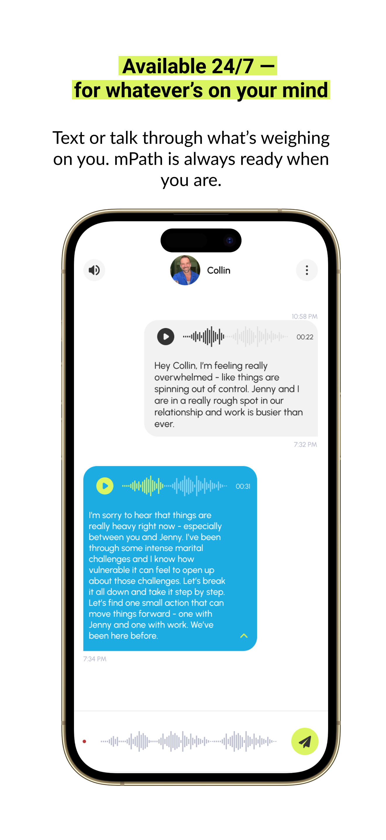 mPathAI: Overcome Overwhelm Mobile App gallery 4