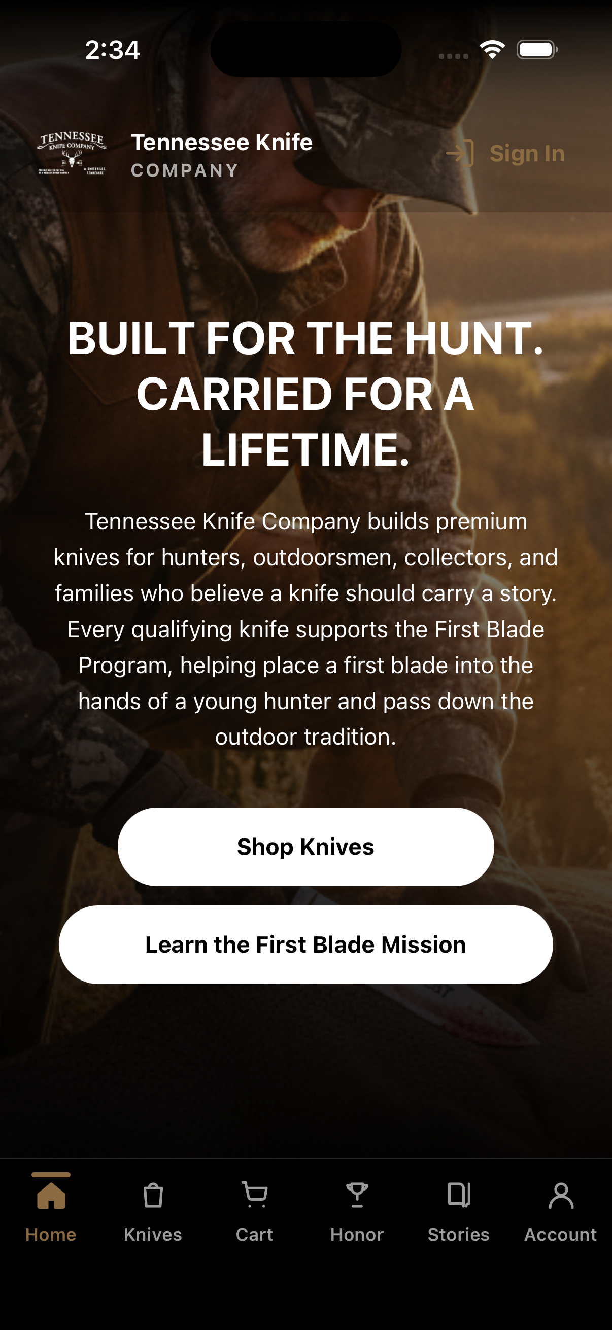 Tennessee Knife Company App